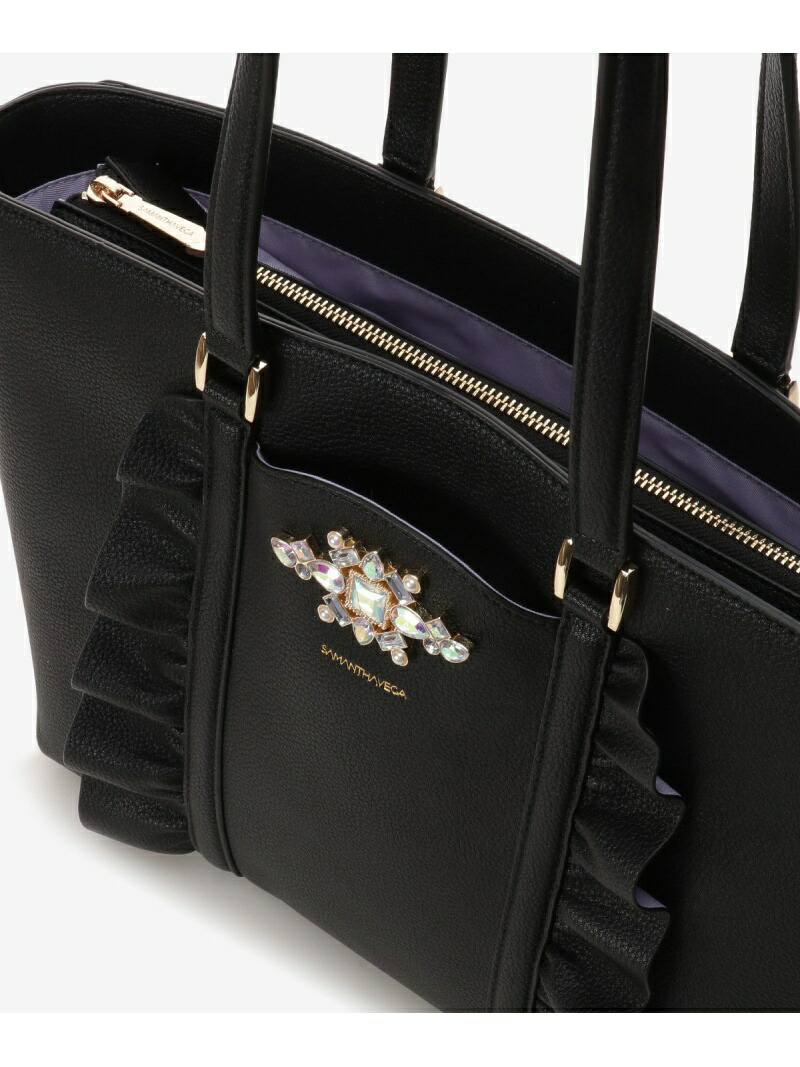 楽天市場】ビジューモチーフフリルA4トート SAMANTHAVEGA サマンサ