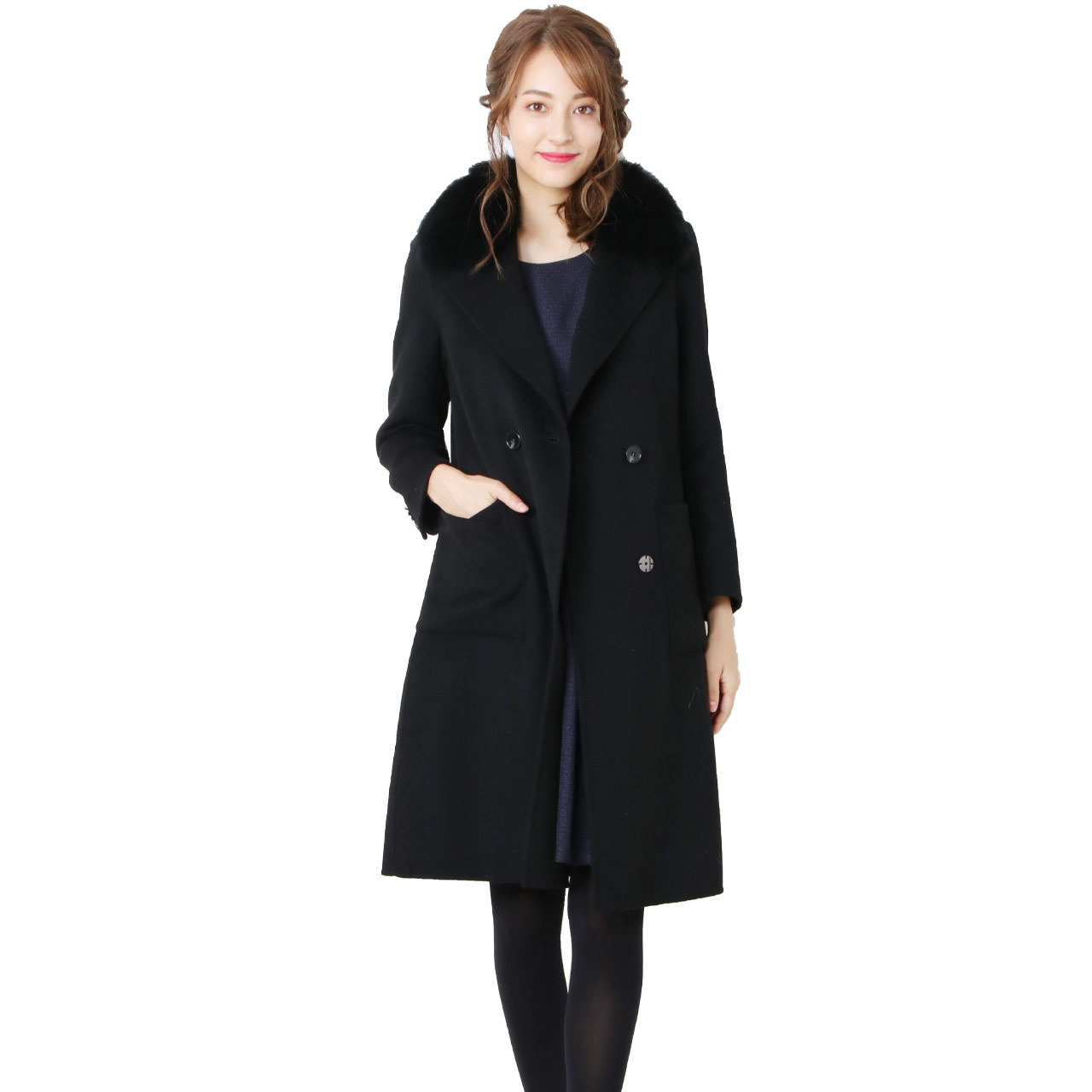 楽天市場】【10%offクーポン】ウール テーラー カラー コート ブルー