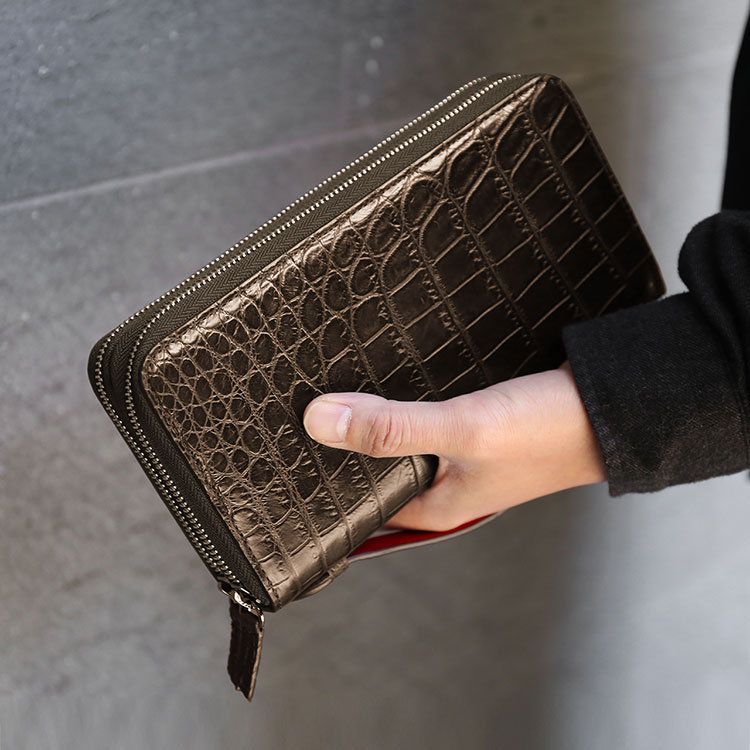 楽天市場】クロコダイル オーガナイザー クラッチバッグ ダブル