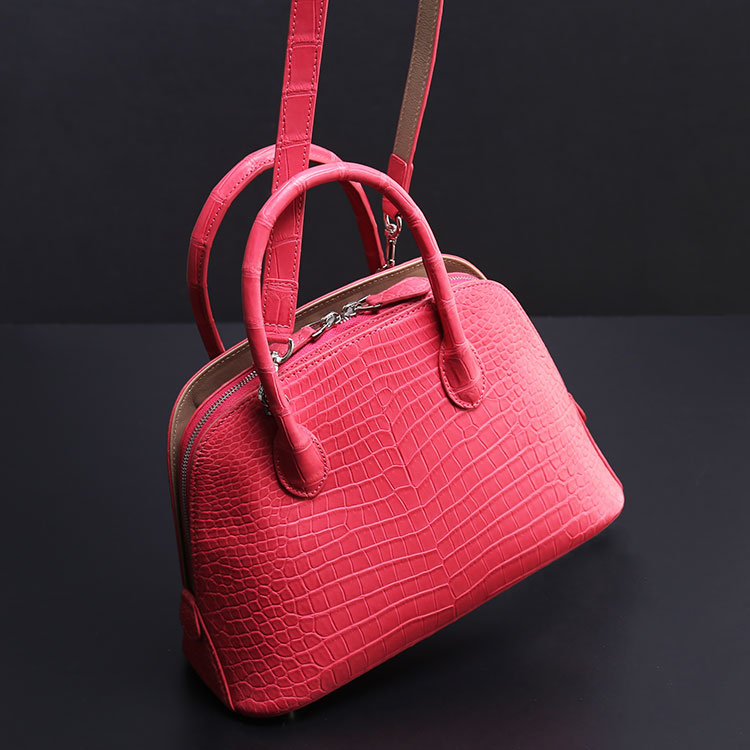 楽天市場】スモール クロコダイル ハンドバッグ マット 加工 センター