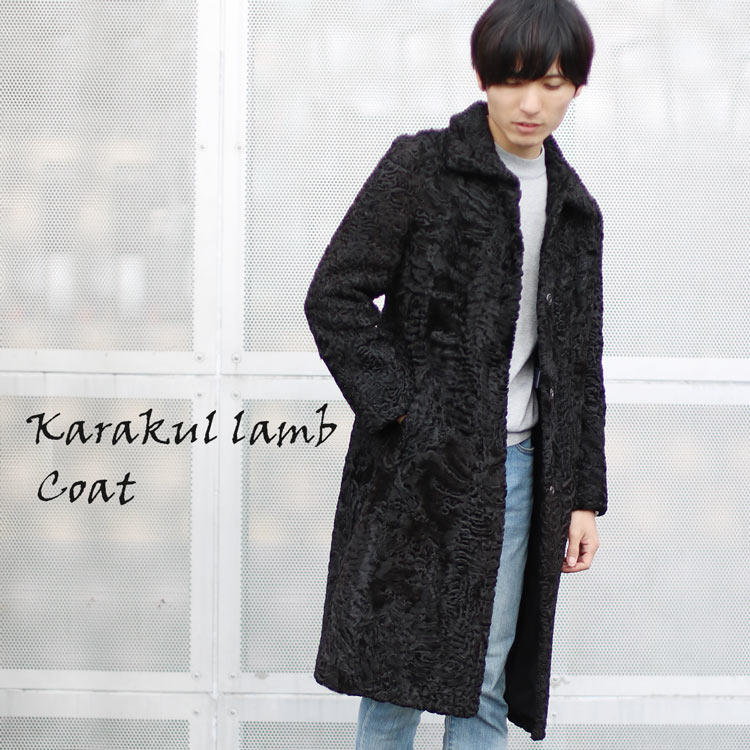 楽天市場】【40%offクーポン】ファー コート メンズ カラクル ラム