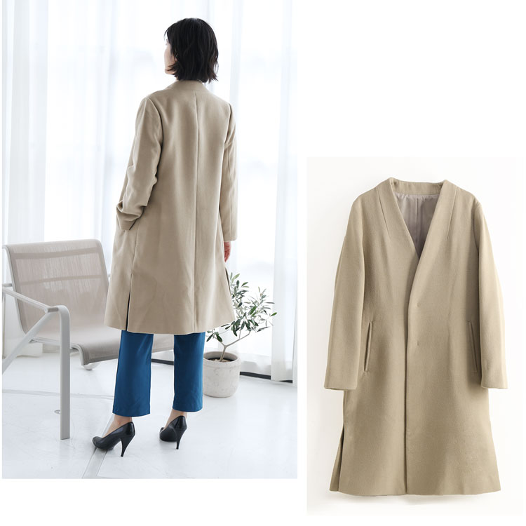 楽天市場】ノーカラーコート レディース 卒業式 卒園式 入学式 Vネック