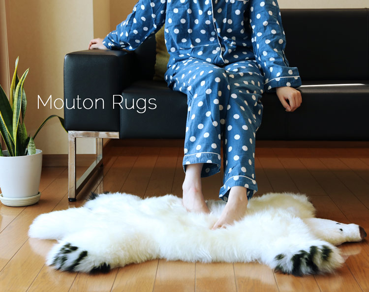 楽天市場】ムートン クマ ラグ マット しろくま 白くま ラグマット