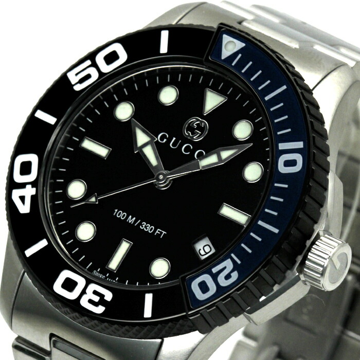 楽天市場】グッチ ダイバー DIVER 腕時計 メンズ クォーツ ブラック