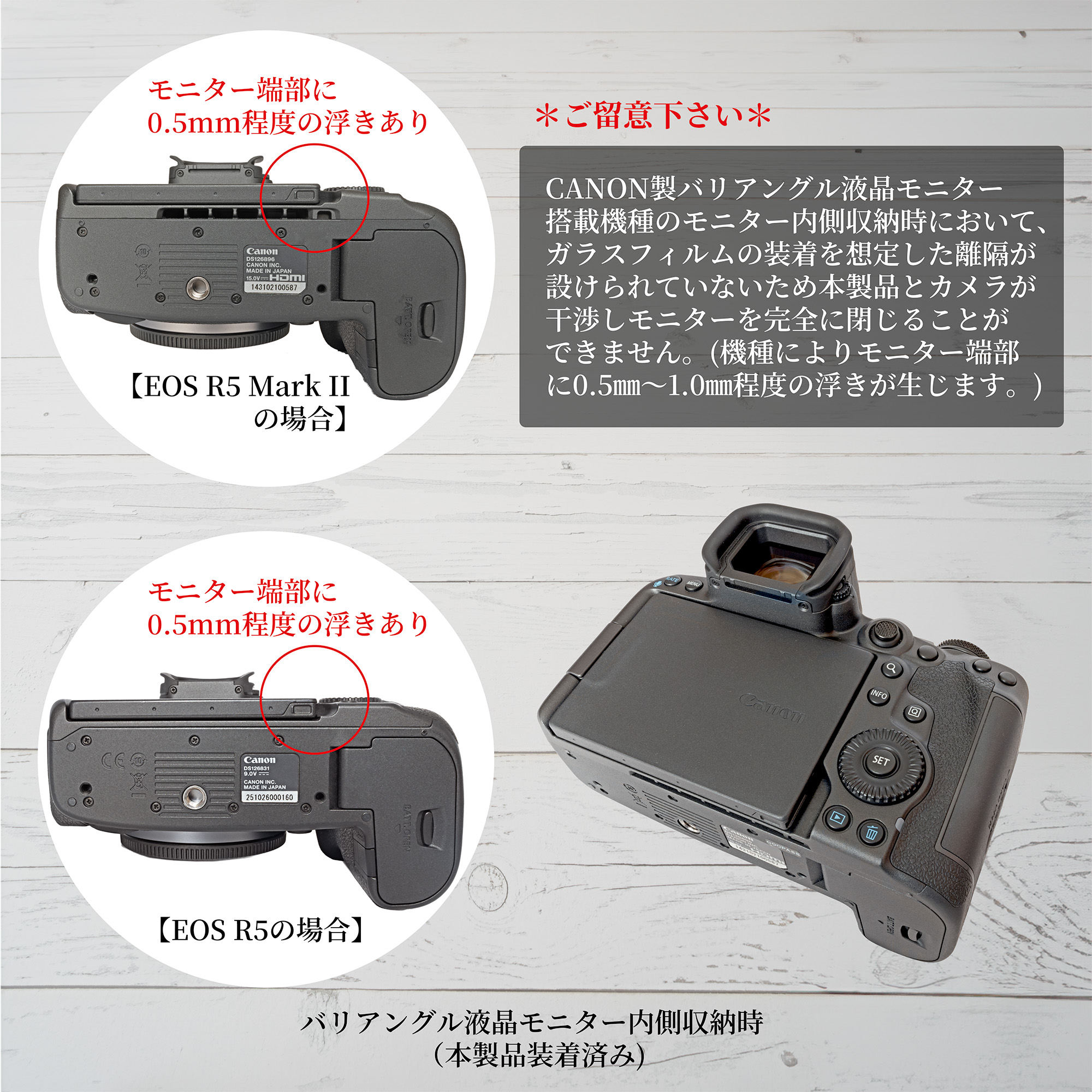 楽天市場】sanwatrade Canon EOS R5 Mark II / R5 / R3 / R1 肩液晶