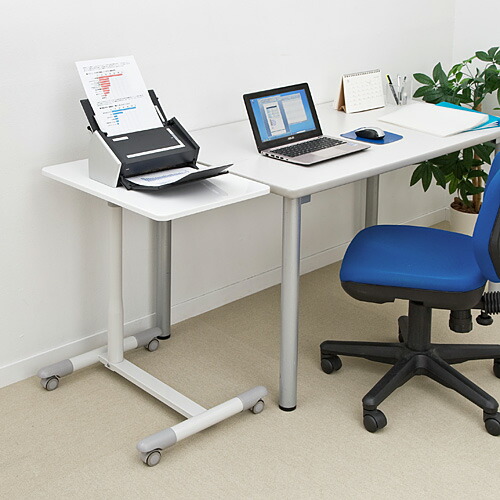 楽天市場】サイドテーブル キャスター 付き 高さ70〜84cm ガス圧昇降