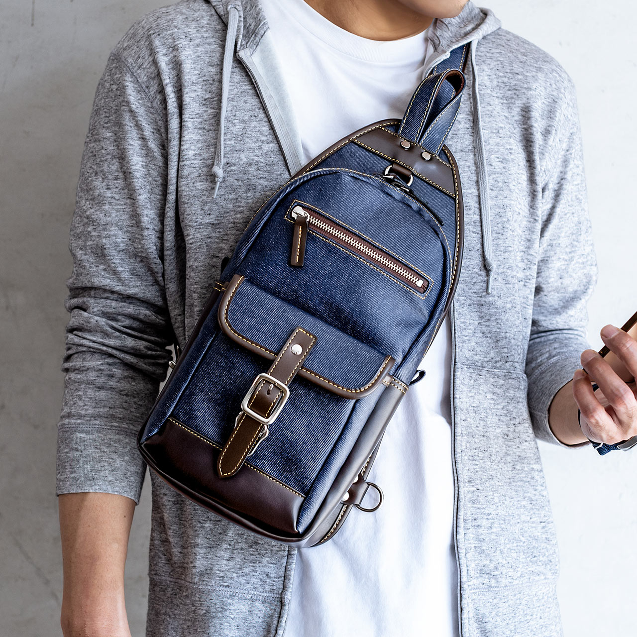 楽天市場】ボディバッグ 日本製 ショルダーバッグ メンズ 岡山デニム