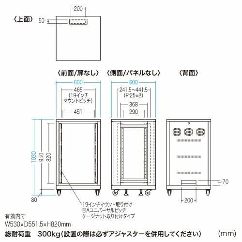 楽天市場】サーバーラック 19インチ 中型 18U 鍵付き 観音開き 奥行