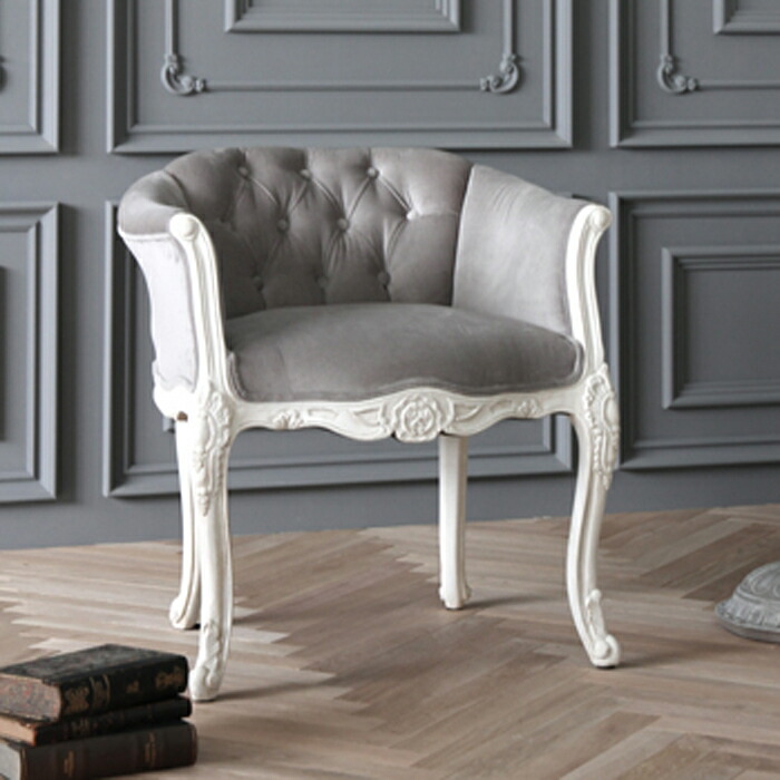 【送料込み】サラグレース風 一人掛けソファ ラウンジチェア アンティーク調 MirageラウンジチェアUtopiaグレージュ