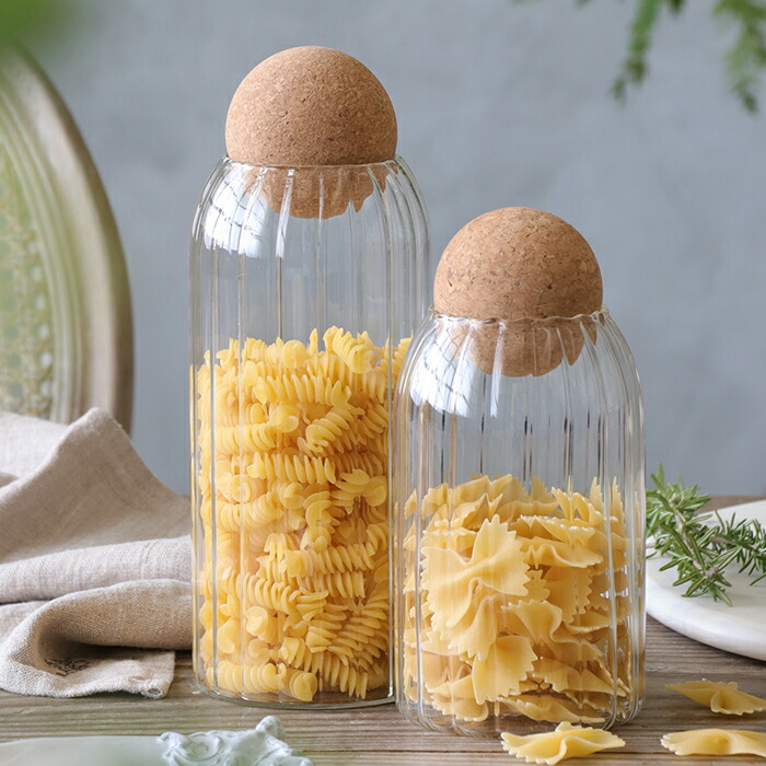 楽天市場】コルクボール キャニスター with Frill // ガラスジャー