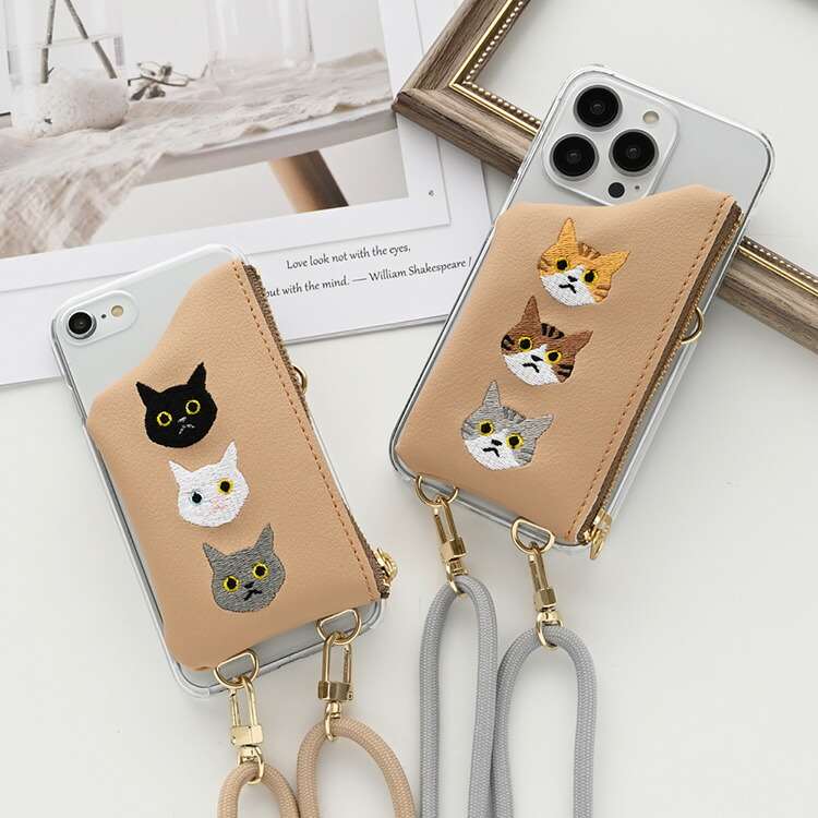 楽天市場】多機種対応 ススマホショルダー スマホケース 【 刺繍