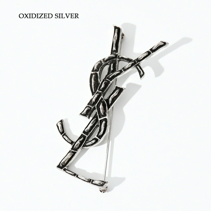 希少】サンローラン ネジ OXIDIZED SILVER ブローチ