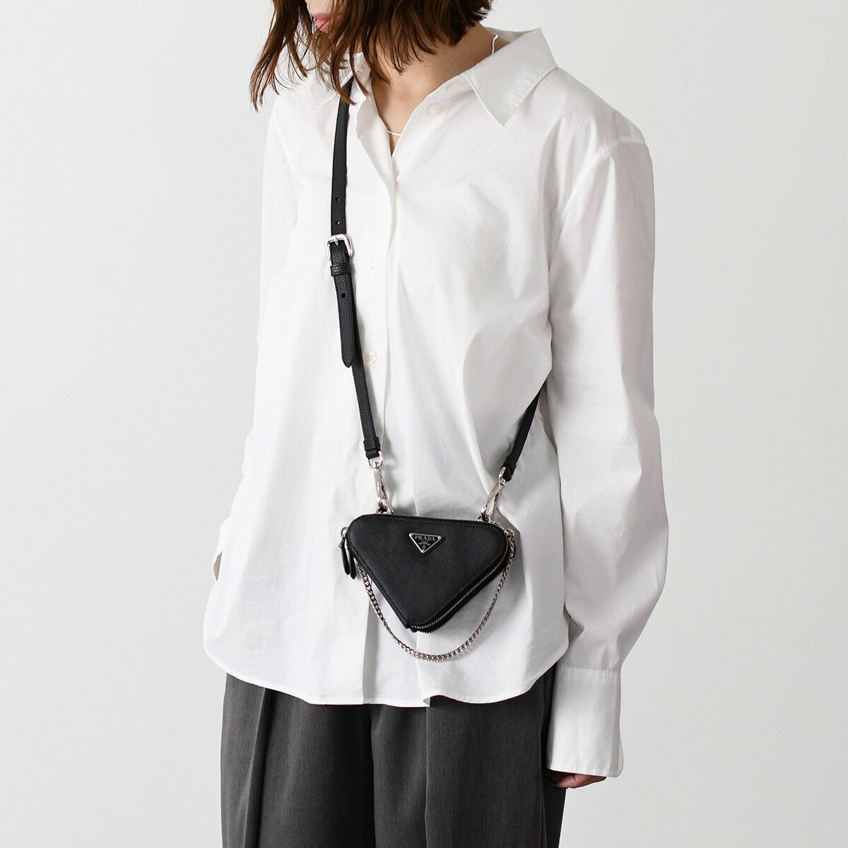 楽天市場】PRADA プラダ ショルダーバッグ ミニバッグ トライアングル
