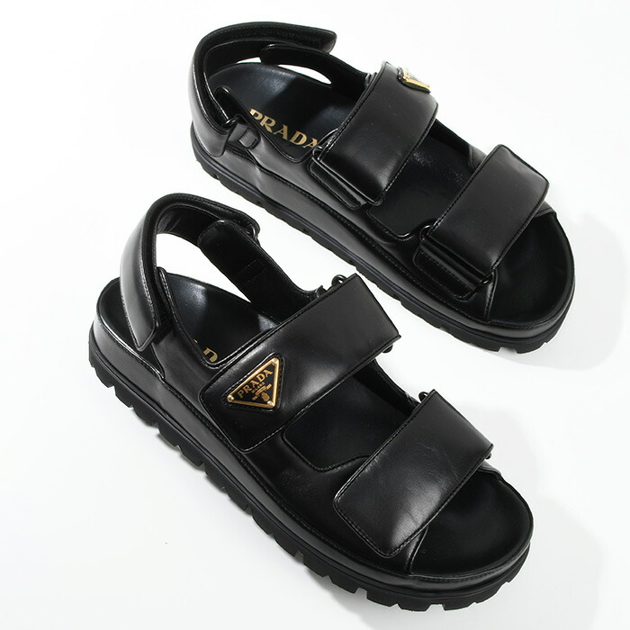 楽天市場】PRADA プラダ サンダル フラットサンダル 1X416N038 ナッパ