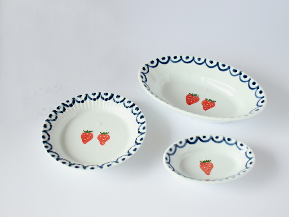 楽天市場】オランダ苺 楕円鉢 小 【 徳七窯 徳永製陶所 伊万里焼