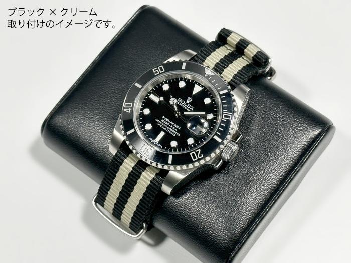 楽天市場】【送料無料】NATOストラップ 18mm/20mm/22mm 全3色 ブラック