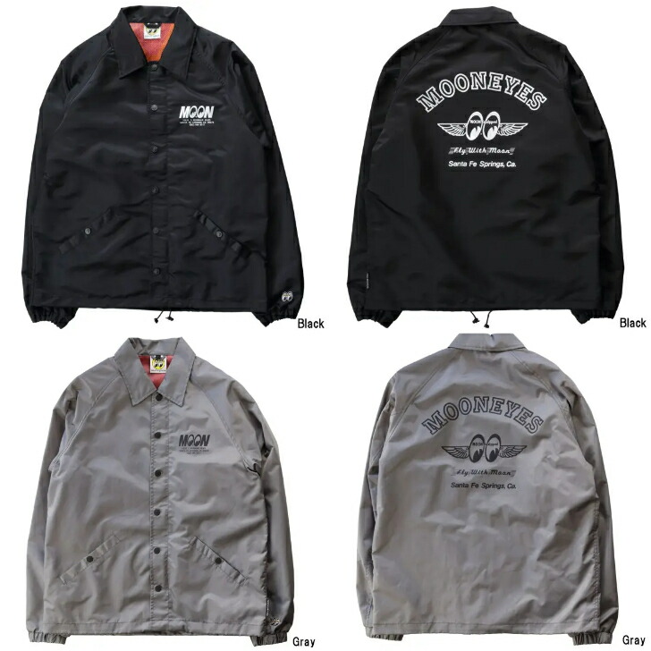 楽天市場】MOONEYES ナイロン コーチジャケット バイク 防寒 防風