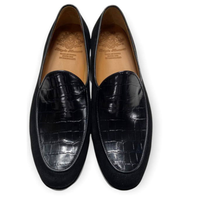 楽天市場】クロコ型押しレザーローファー オーダーシューズ ローファー