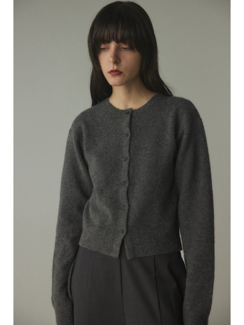 楽天市場】round neck knit cardigan BLACK BY MOUSSY ブラックバイ