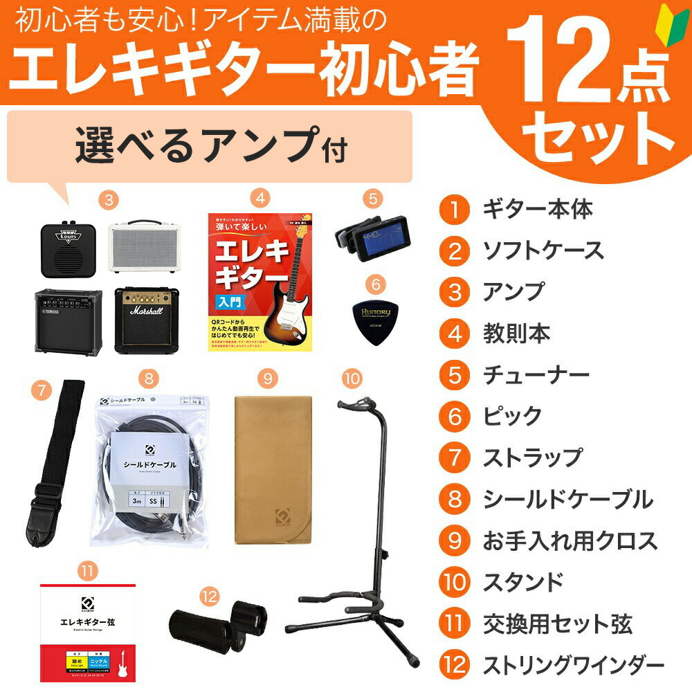 楽天市場】BUSKER'S BTL-Standard 単品・初心者12点セット エレキ