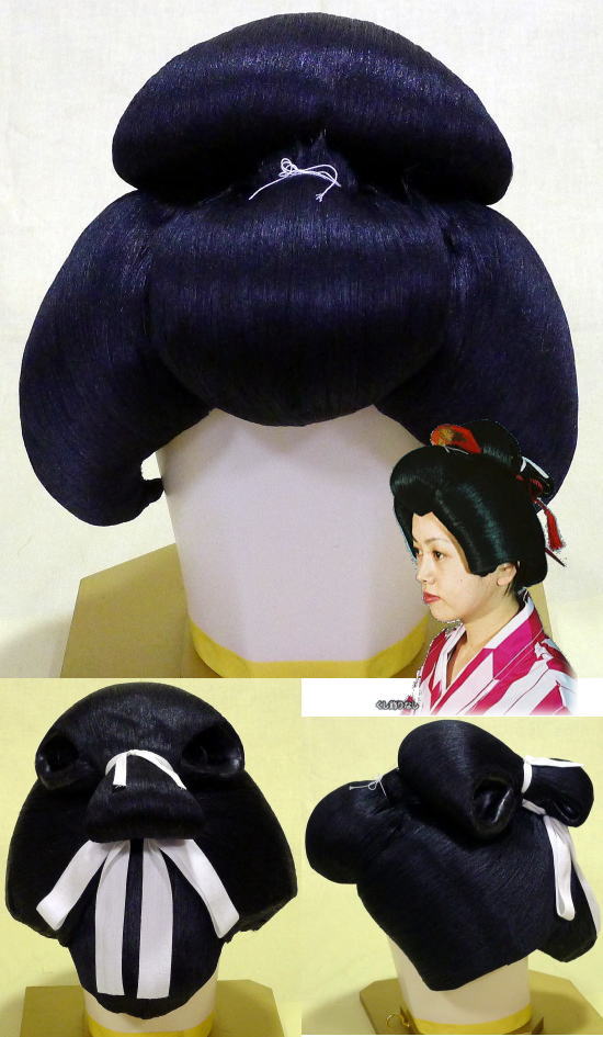 楽天市場】本格かつら つぶし島田【かつら】ゴムかつら【踊り用小道具