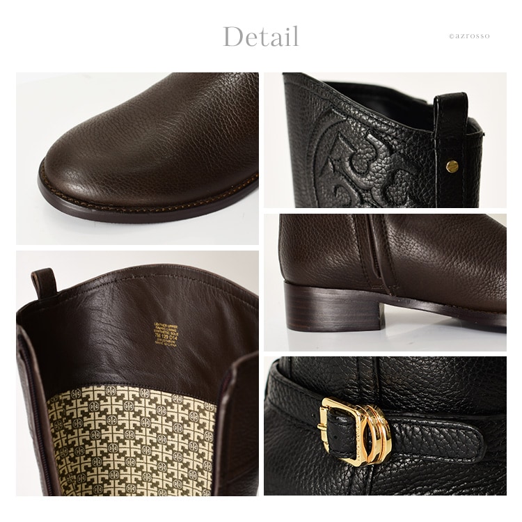 楽天市場】トリーバーチ ロングブーツ 本革 茶 ダーク ブラウン