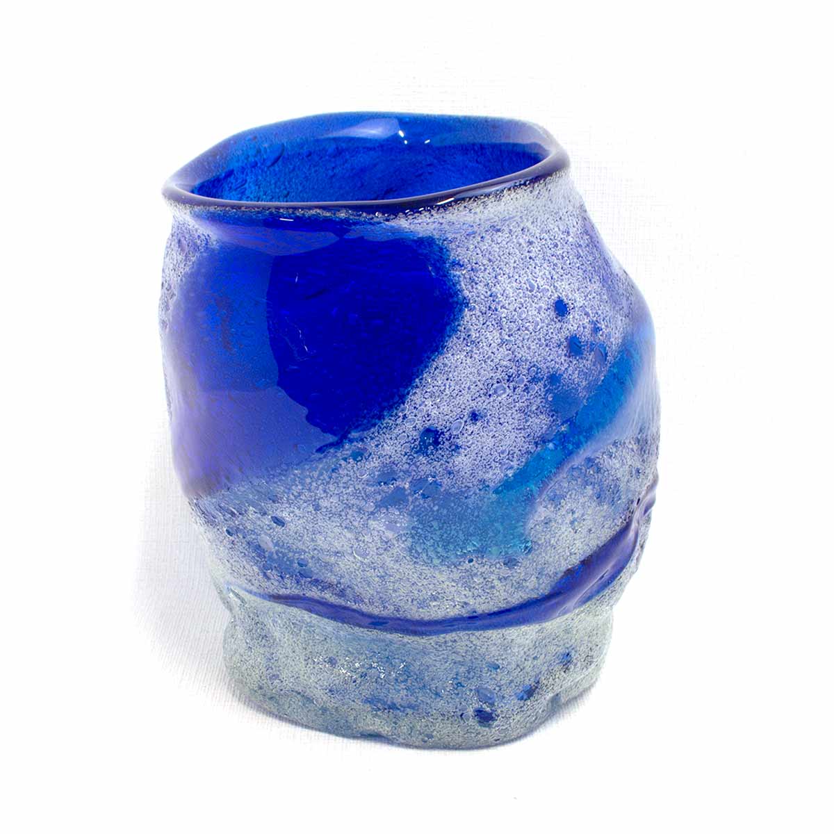 楽天市場】稲嶺盛吉(宙吹きガラス工房虹) 琉球ガラス 花入れ 白泡二色