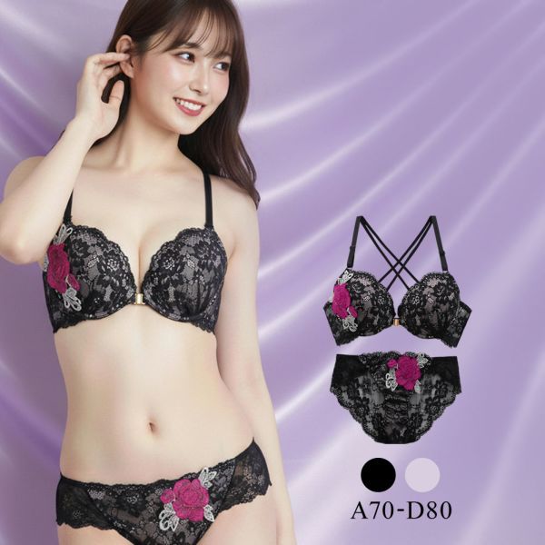 楽天市場】ラブジェリー 背中魅せ レーシーローズ フロントホック ブラ