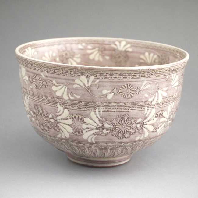 楽天市場】京焼 清水焼 紫三島抹茶茶碗 陶楽 : 京焼清水焼専門店 松韻堂