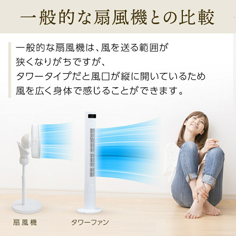 楽天市場】半額 ＆10％OFF≪1(日)0時～≫ 1年保証 タワーファン dc