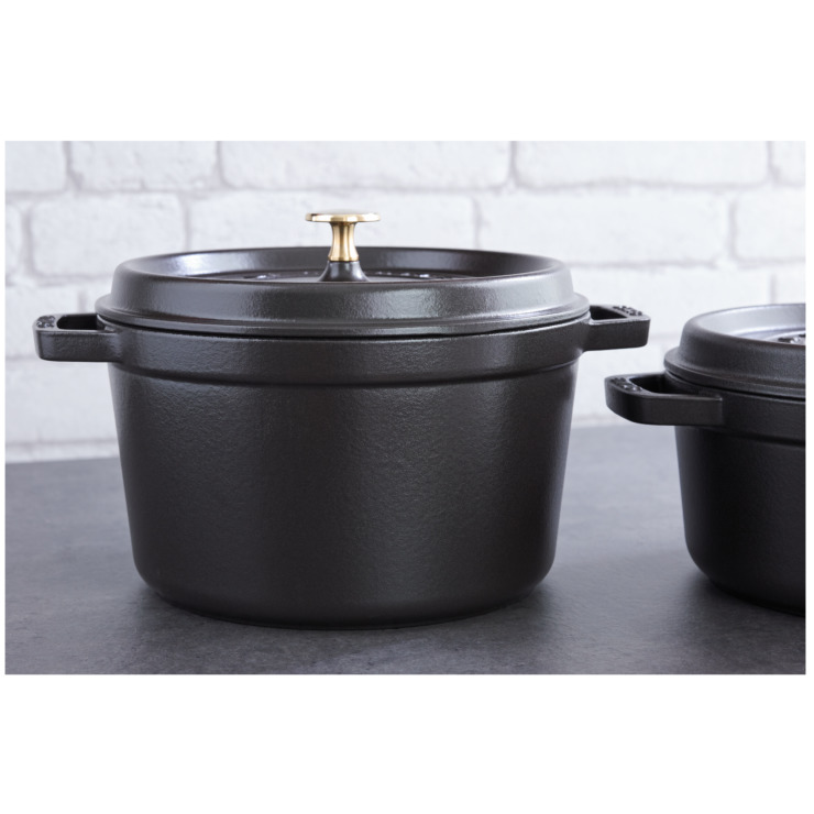 楽天市場】STAUB ストウブ グランドココット ブラック 24cm 両手鍋