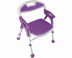 島製作所 島製作所 折りたたみシャワーチェア 楽湯 7550ST パープル