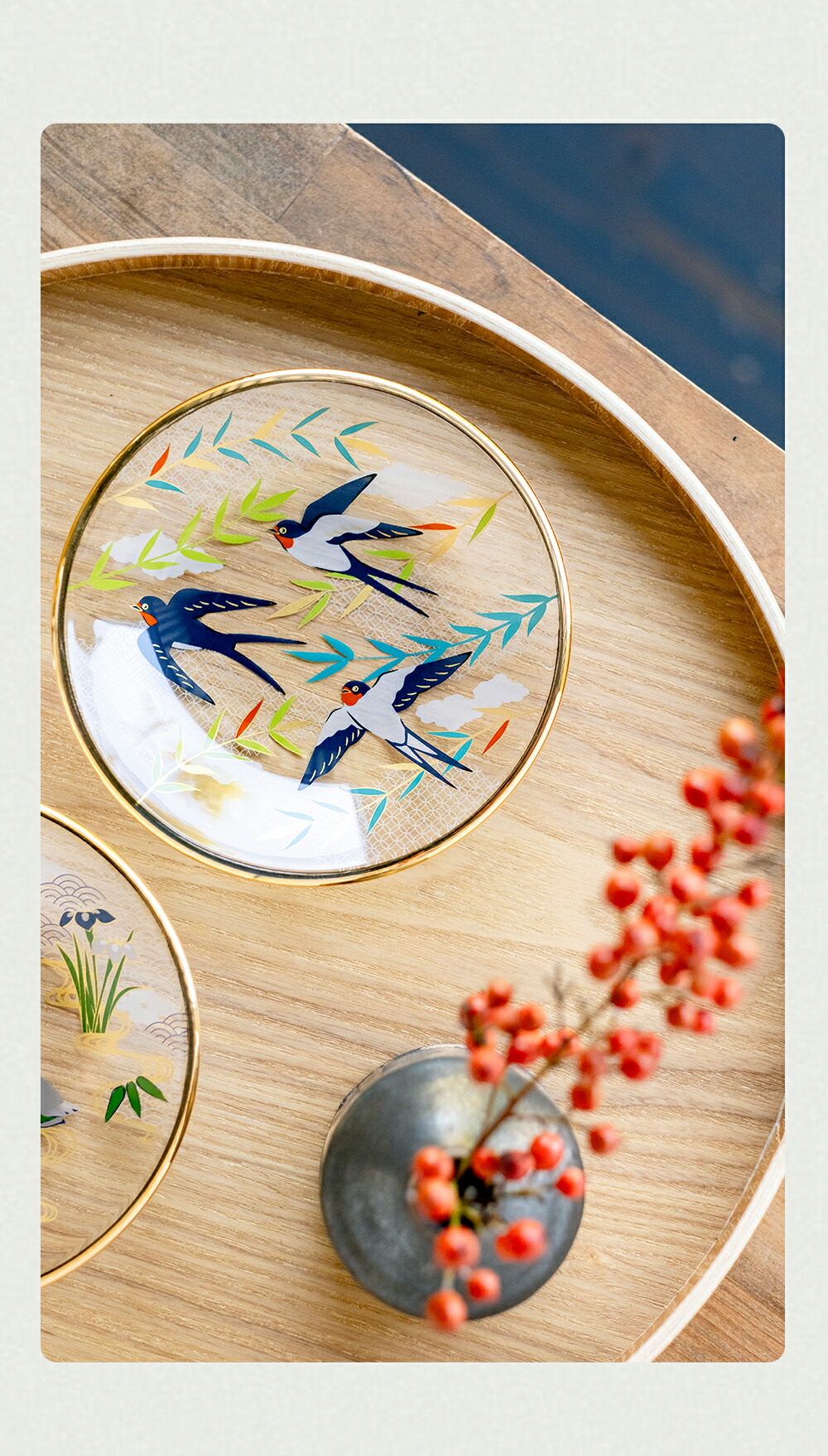 楽天市場】鳥好き プレゼント 豆皿 【 可愛い 縁起物 吉祥花鳥 丸皿