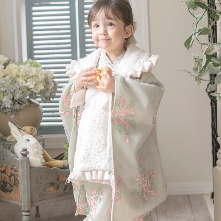 楽天市場】Catherine Cottage 七五三 3歳女の子 着物 花刺繍チュール