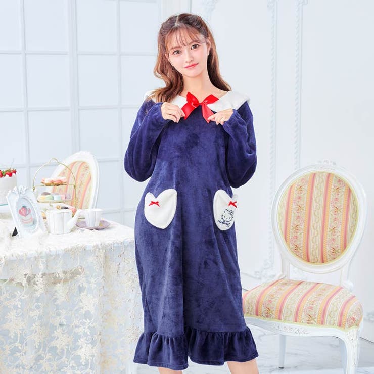 楽天市場】Dazzy ルームウェア ハローキティ セーラー カラー ボア