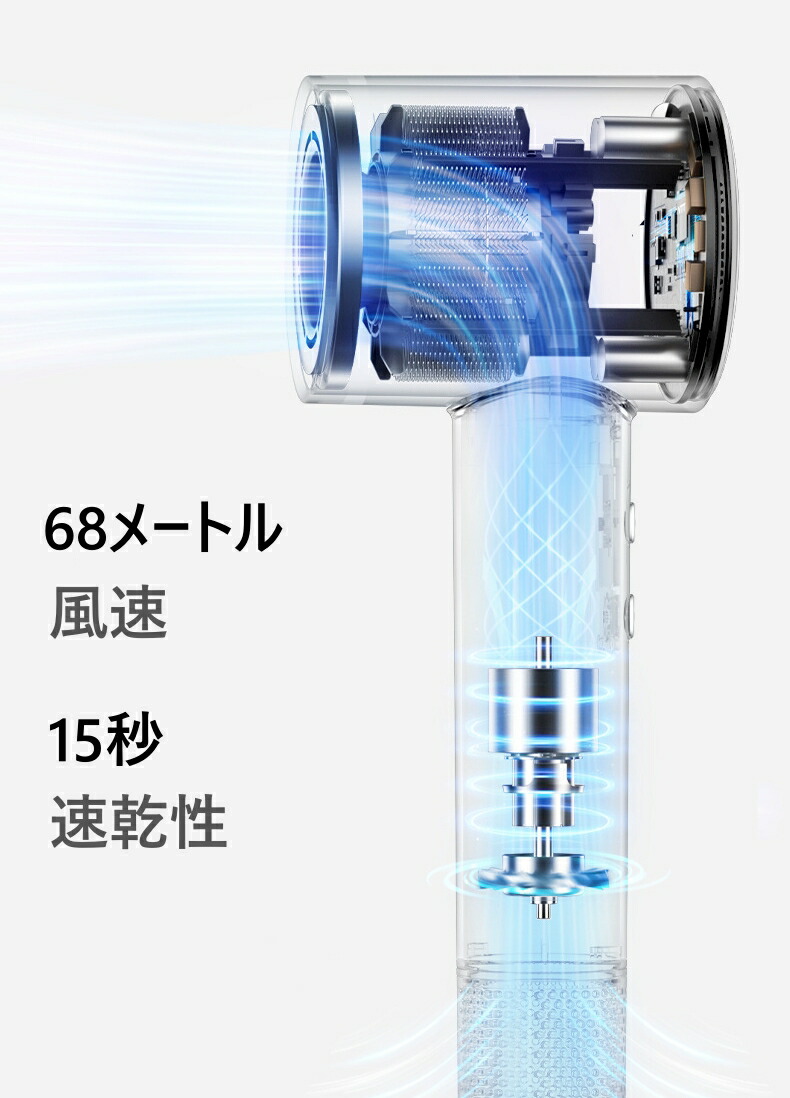 楽天市場】ドライヤー ヘアドライヤー 大風量 速乾 6億マイナスイオン