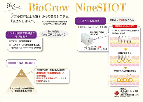 楽天市場】バイオグロウ ナインショット 2.5ml ヘアエッセンス