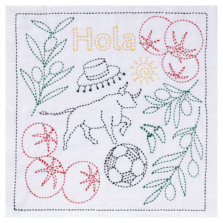 楽天市場】刺繍 キット チューリップ 刺し子 花ふきん SASHIKO WORLD