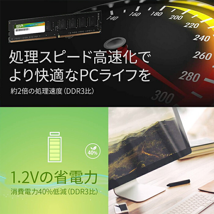 楽天市場】シリコンパワー ddr4 デスクトップDDR4-2400(PC4-19200