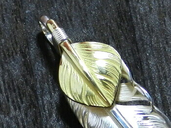 楽天市場】18金 ハートフェザー付き フェザー トップ【M・右