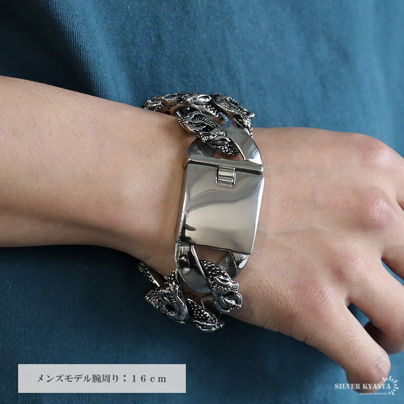 楽天市場】超重厚 極太ブレスレット 幅34mm メンズブレスレット