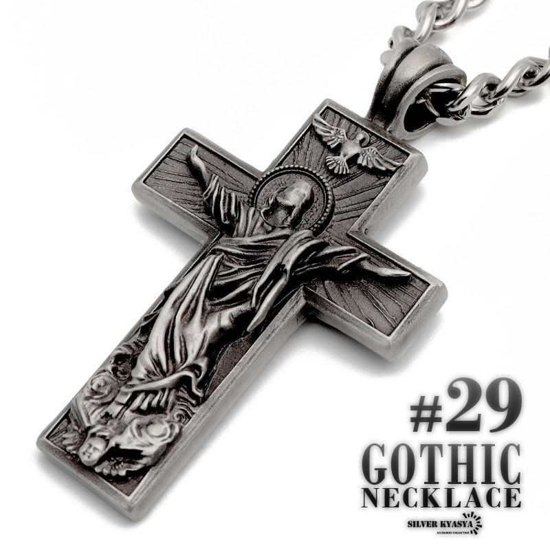 楽天市場】ゴシックトップネックレス ロザリオ キリスト 十字架 磔刑