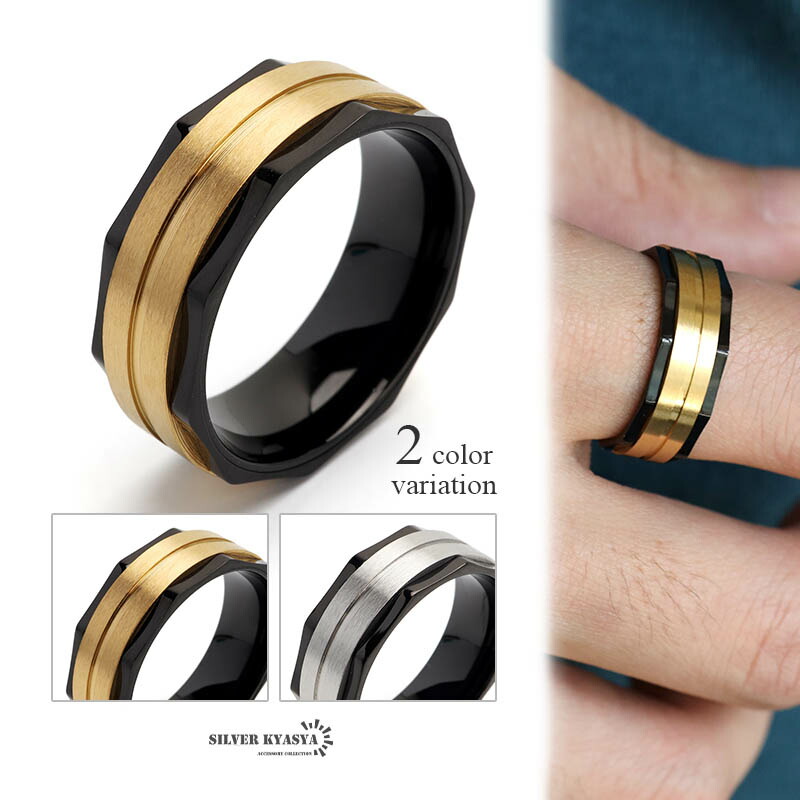 楽天市場】つや消しリング メンズ 指輪 シンプル かっこいい ゴールド