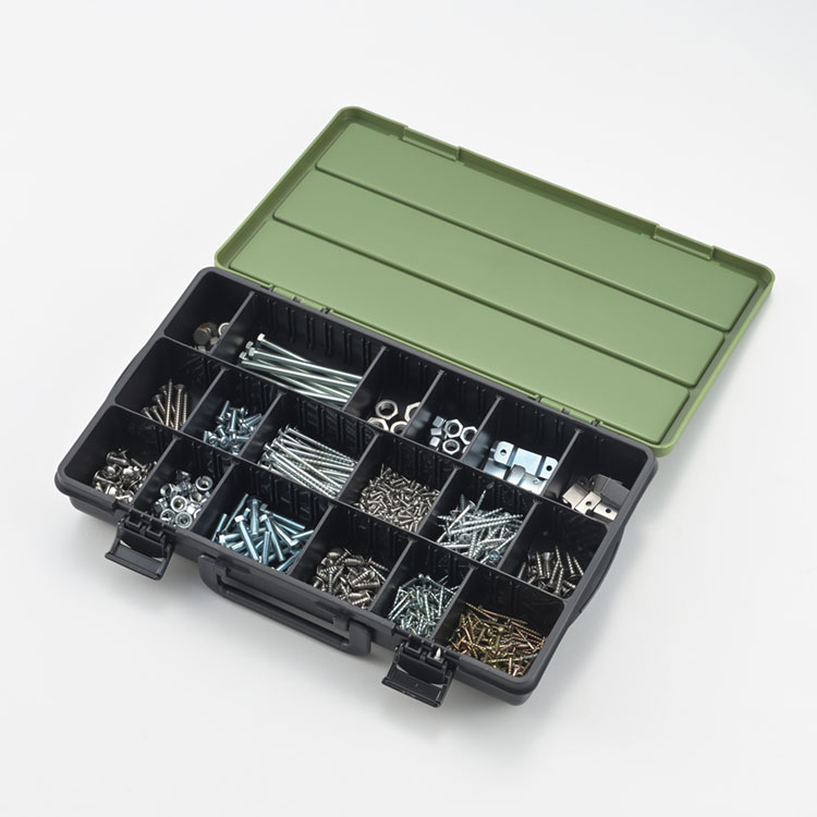 楽天市場】工具箱 部品箱 Tufcon タフコン パーツケース #343 カーキ