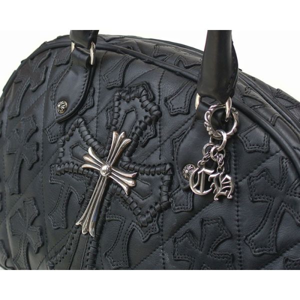 楽天市場】CHROME HEARTS SMALL GYM BAG BLACK LEATHER SILVER CROSS