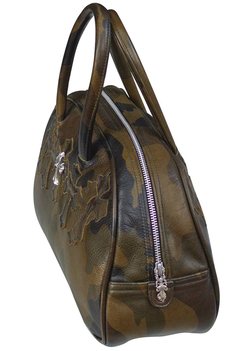 楽天市場】CHROME HEARTS SMALL GYM BAG CAMO LEATHER SIVER CROSS
