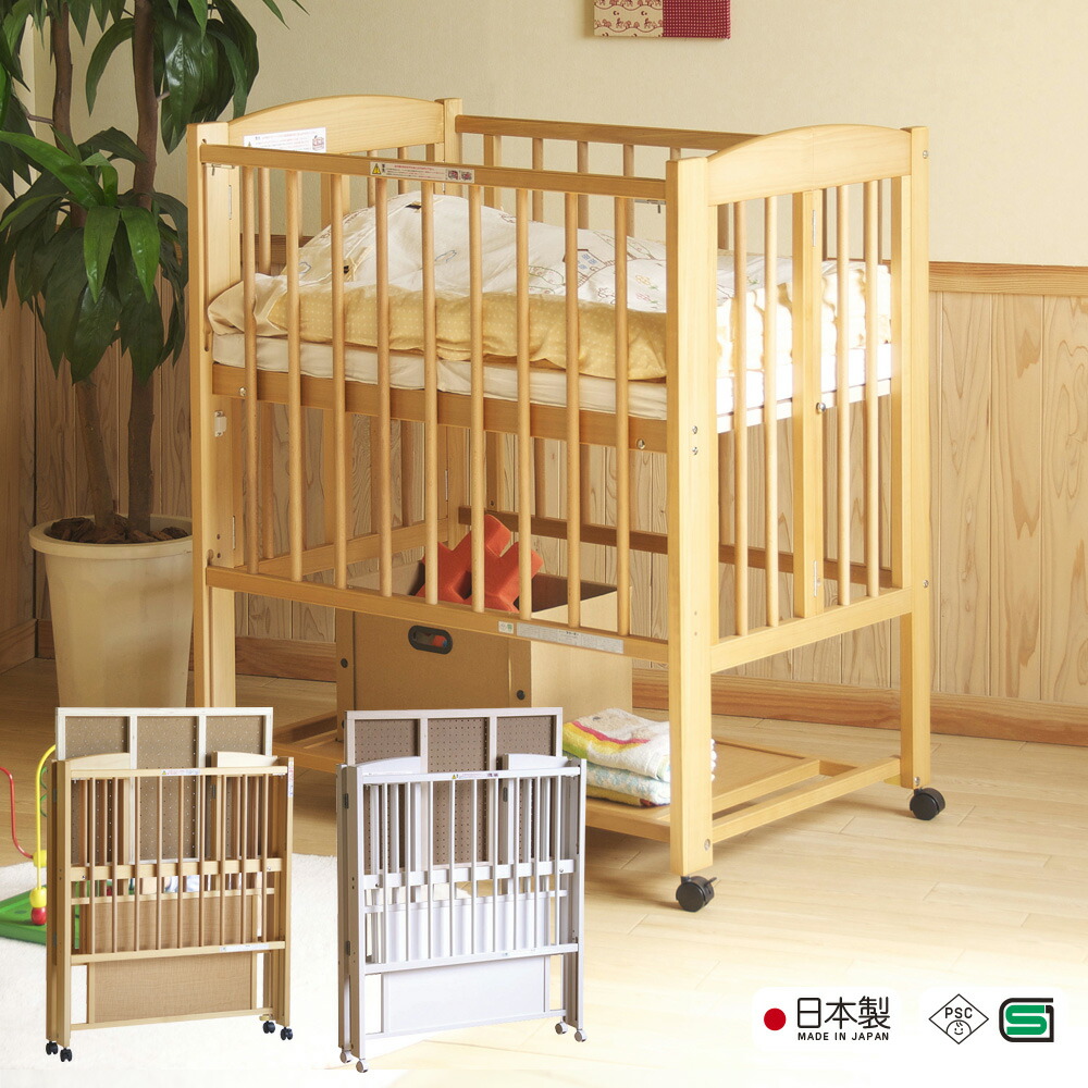 ベビーベッド 石崎家具「ミニワンタッチハイベッド プチ」 サンデシカ敷布団付き 楽天市場】日本製 ベビーベッド 「ミニ ワンタッチハイベッド プチ