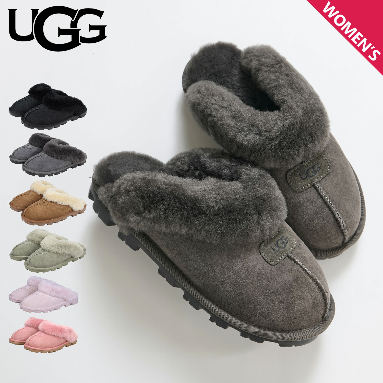 楽天市場】UGG アグ サンダル ファー スリッパ サボ コケット