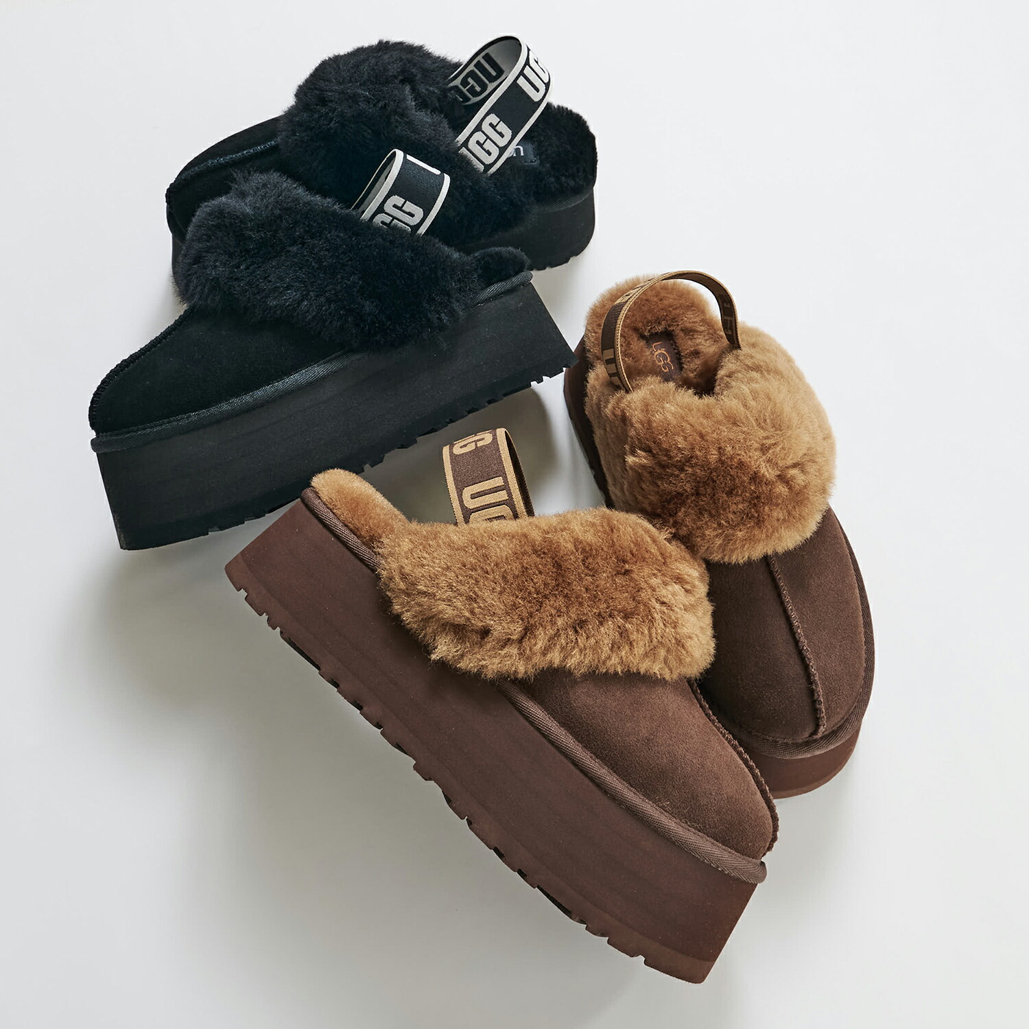 楽天市場】UGG アグ サンダル ファー ファンケット レディース 厚底
