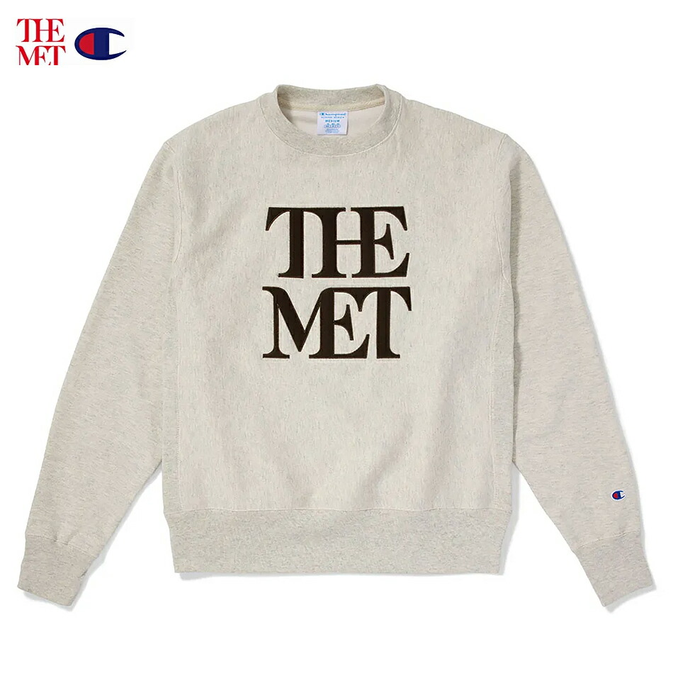 楽天市場】Champion REVERSE WEAVE THE MET OFFICIAL APPLIQUED LOGO